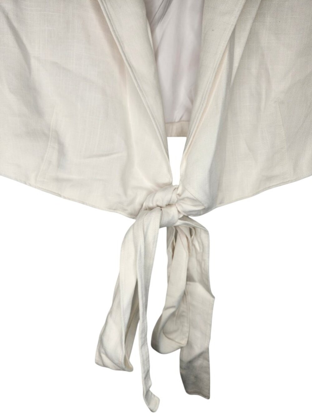 NEW Divided White Tie Front Collared Shrug Blazer Size XL - Picture 4 of 5